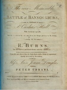 title page of The Battle of Bannockburn by Urbani - 1797 book